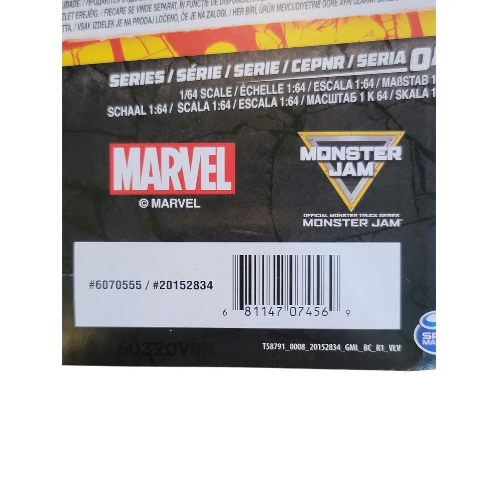 Monster Jam Marvel Venom vs Spider-Man Monster Trucks Kids 1:64 Multi New 2-Pack